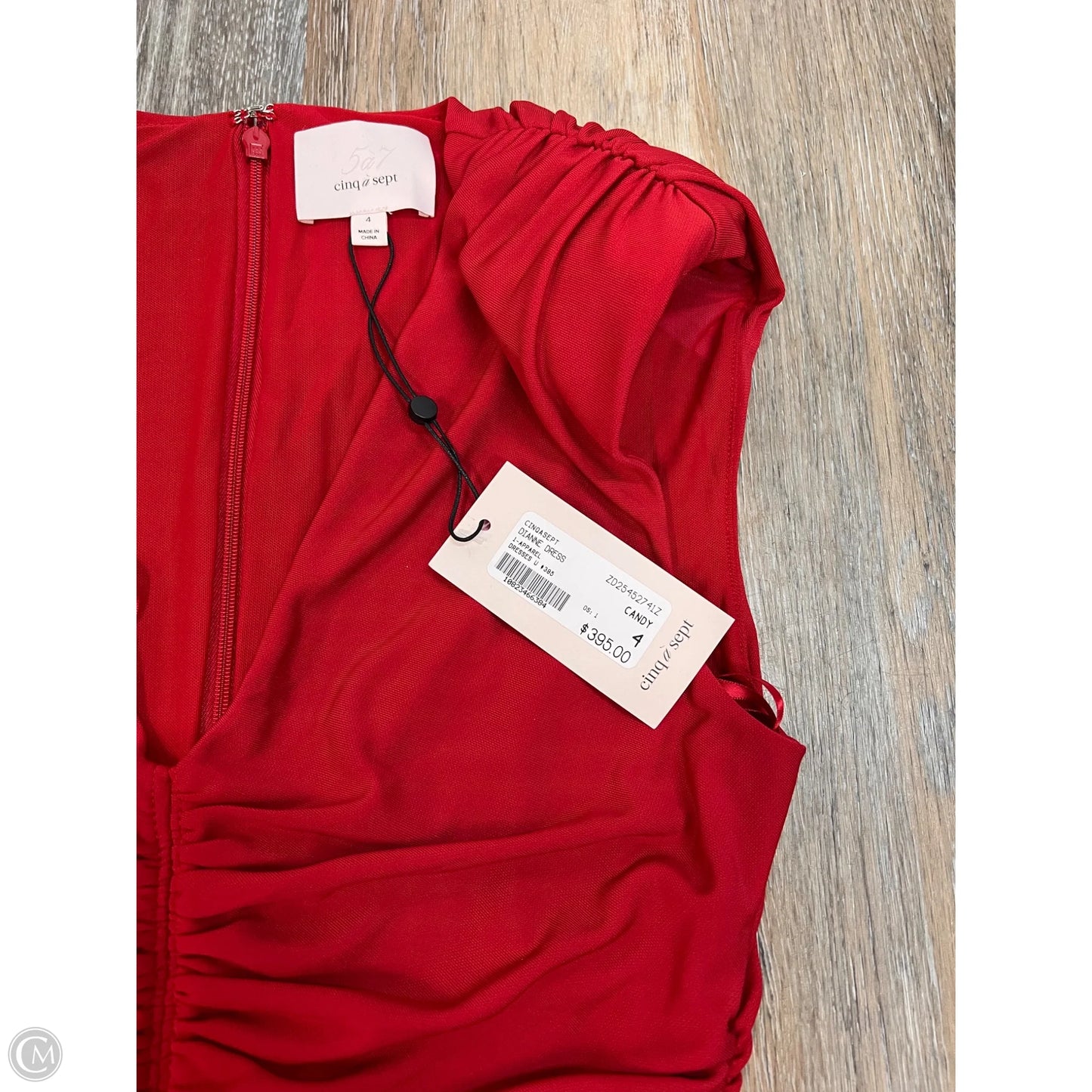 Designer Dress Party Long By Cinq à Sept In Red, Size: 4