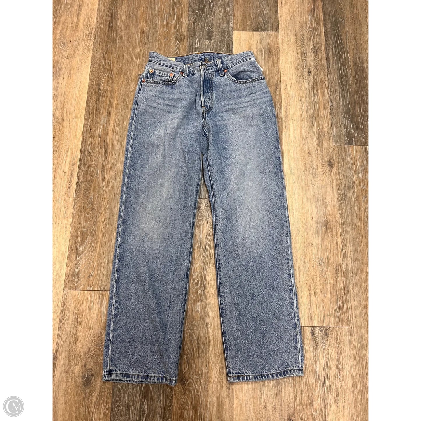 Jeans Straight By Levis In Blue Denim, Size: 2/26