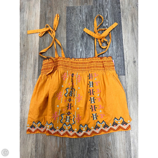 Top Sleeveless By Anthropologie In Gold, Size: S