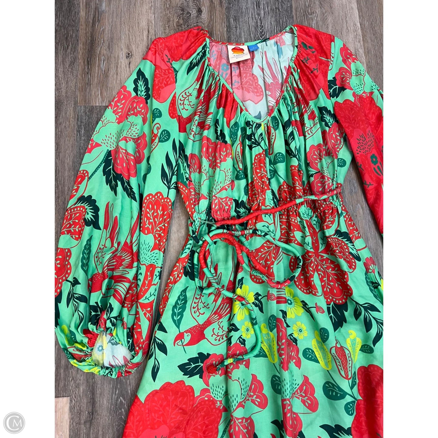 Dress Designer By Farm Rio In Green, Size: S