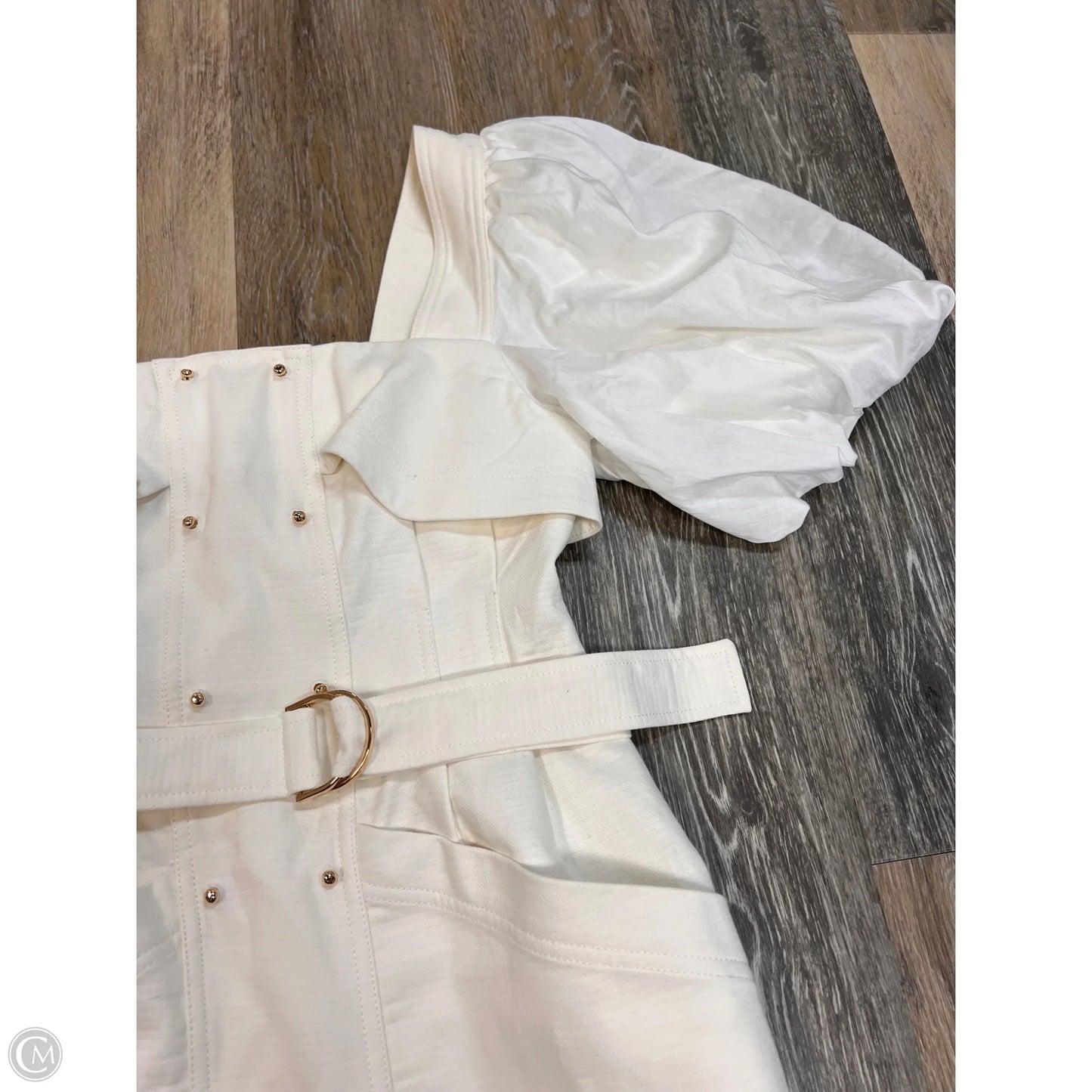 Dress Designer By ACLER In White Denim, Size: 4