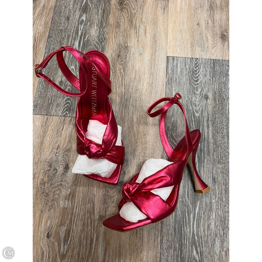 Sandals Designer By Stuart Weitzman In Pink, Size: 10