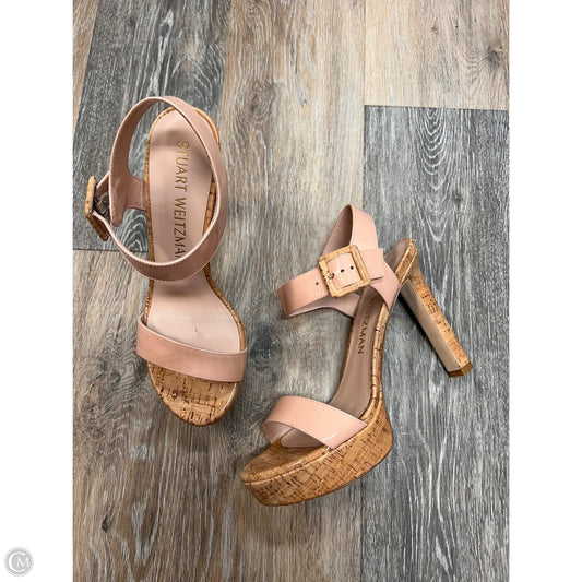 Sandals Designer By Stuart Weitzman In Tan, Size: 9