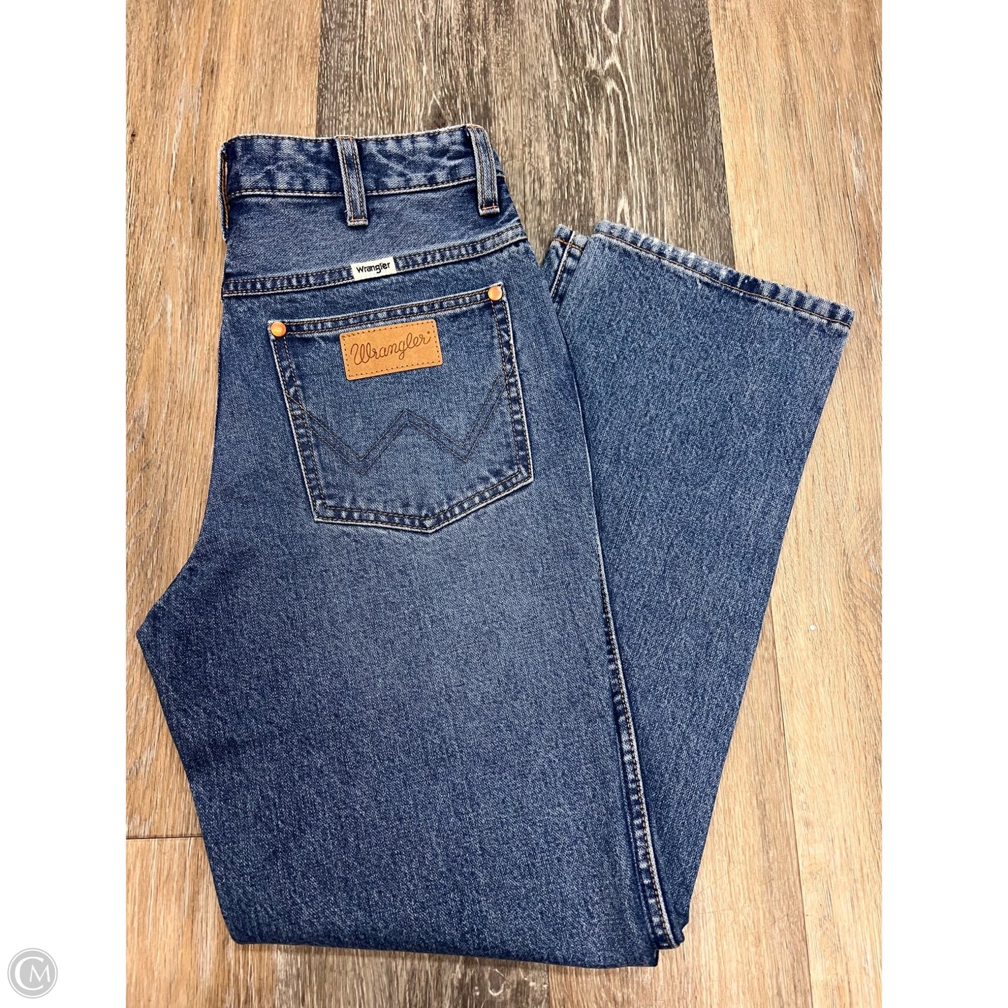 Jeans Straight By Wrangler In Blue Denim, Size: 4