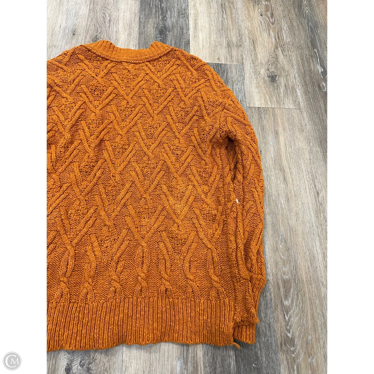 Sweater Cardigan By Free People In Orange, Size: Xs