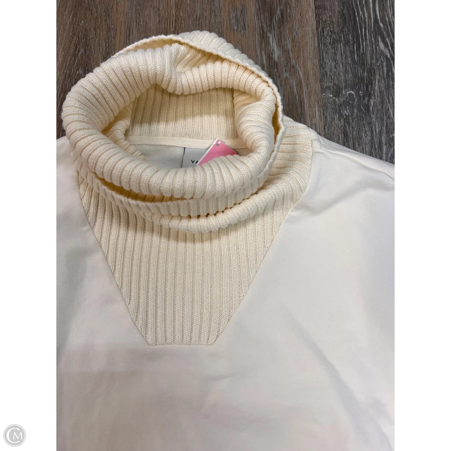 Sweatshirt Collar By Varley In Cream, Size: S