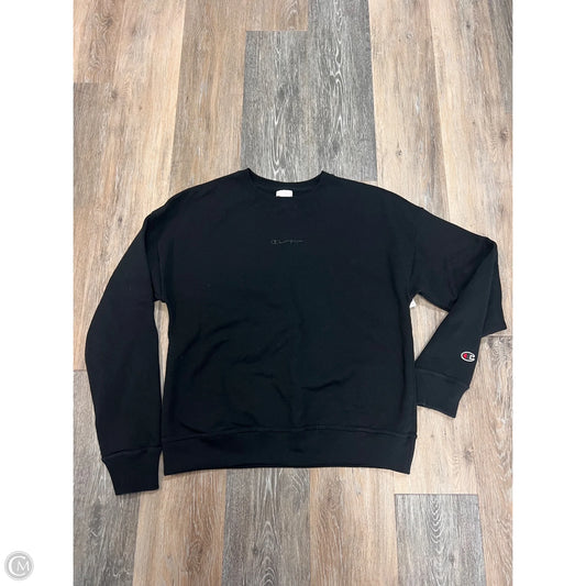Athletic Sweatshirt Crewneck By Champion In Black, Size: S