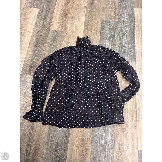 Designer Blouse Long Sleeve By Hope For Flowers By Tracy Reese In Polkadot Pattern, Size: S