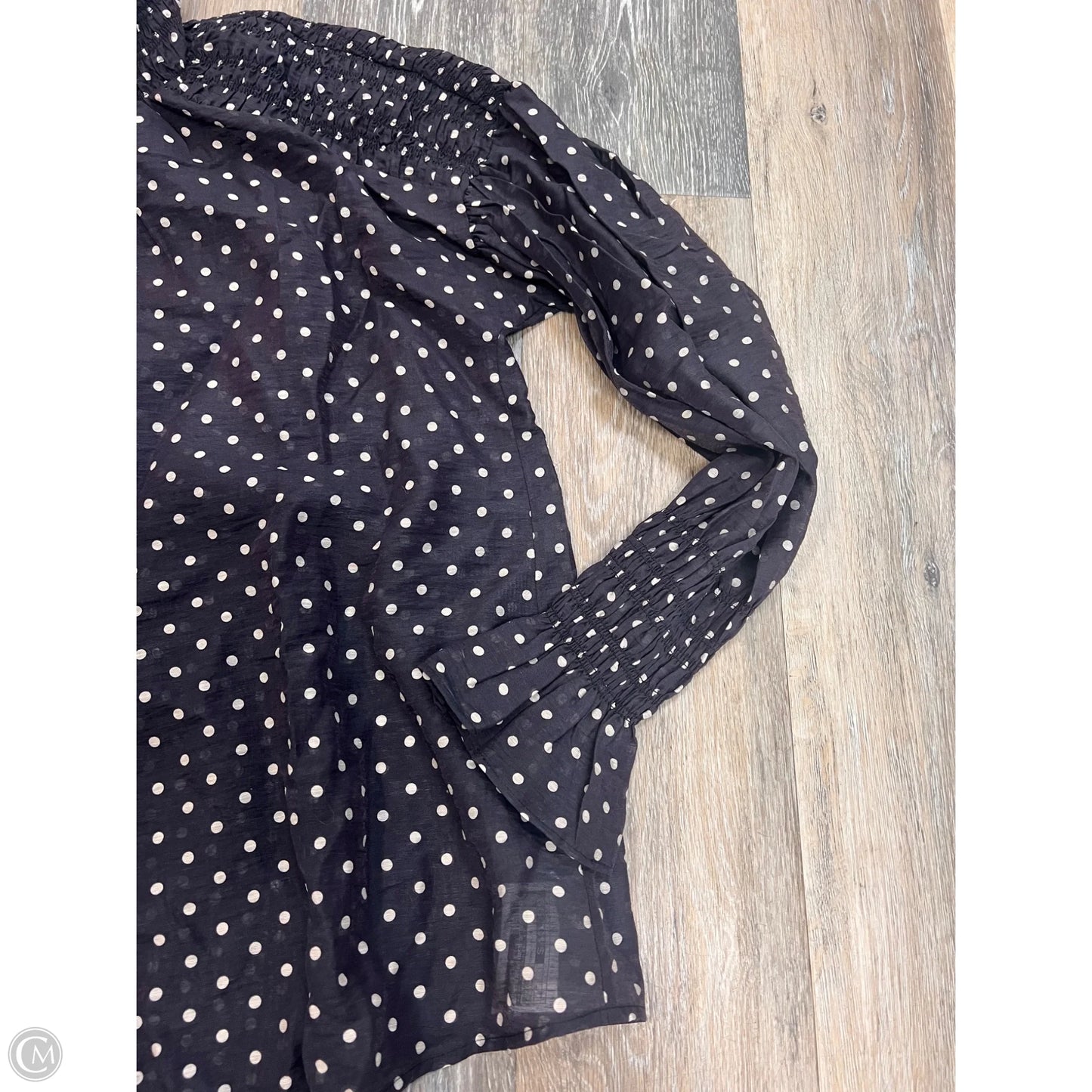 Designer Blouse Long Sleeve By Hope For Flowers By Tracy Reese In Polkadot Pattern, Size: S