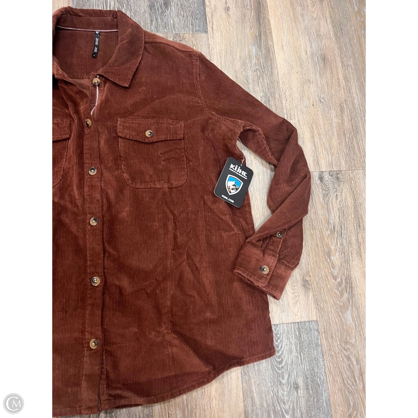 Jacket Shirt By Kuhl In Brown, Size: L