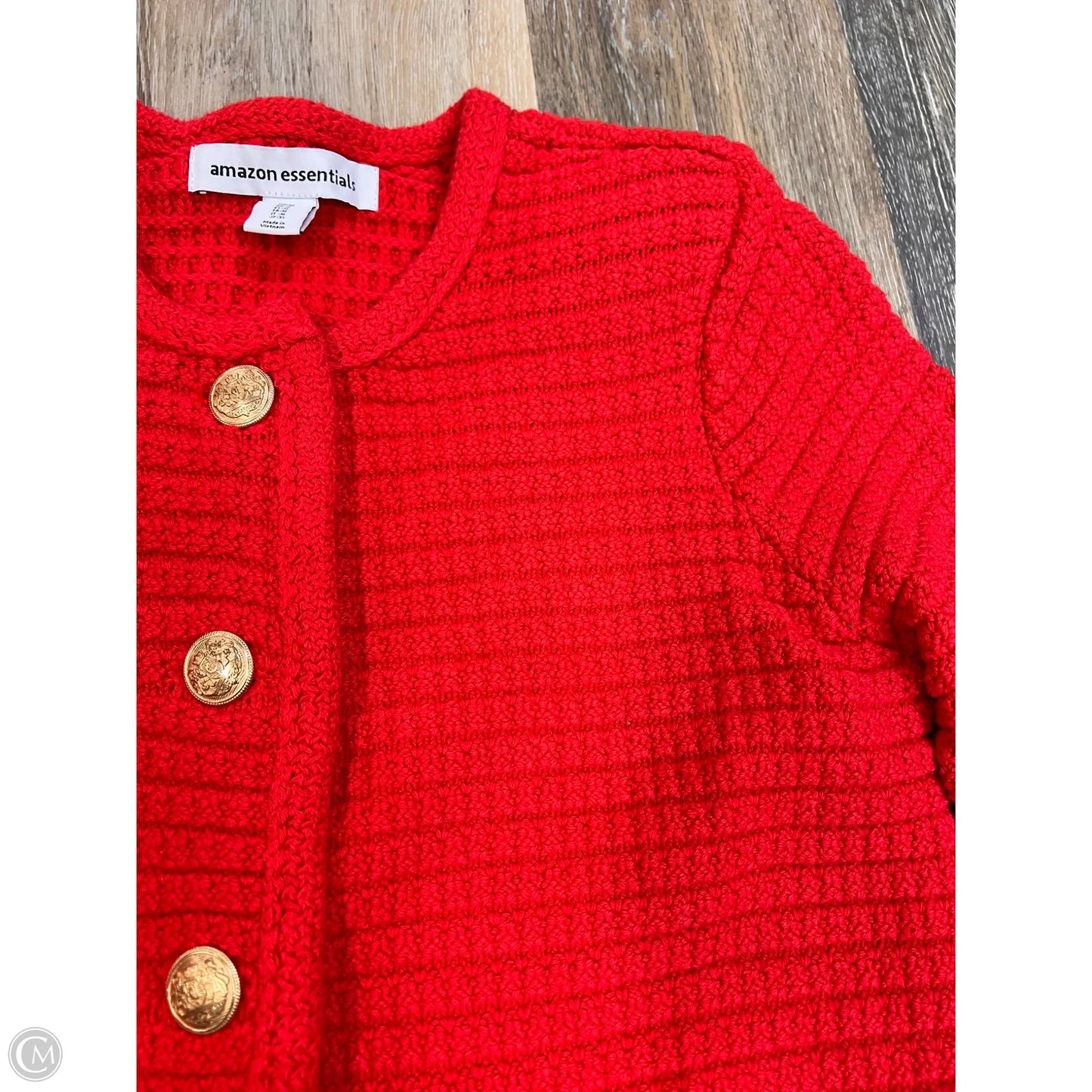 Sweater Cardigan By Amazon Essentials In Red, Size: M