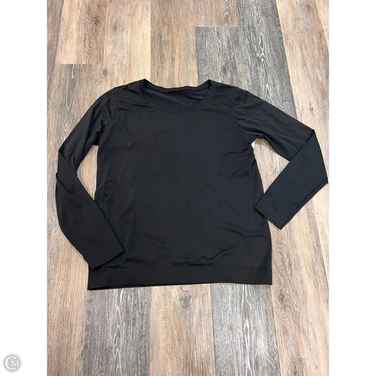 Athletic Top Long Sleeve Crewneck By Lululemon In Black, Size: 8