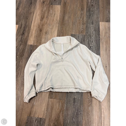 Athletic Sweatshirt Collar By Lululemon In Cream, Size: 8