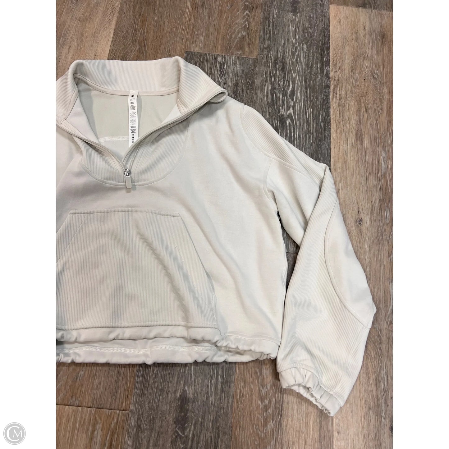 Athletic Sweatshirt Collar By Lululemon In Cream, Size: 8