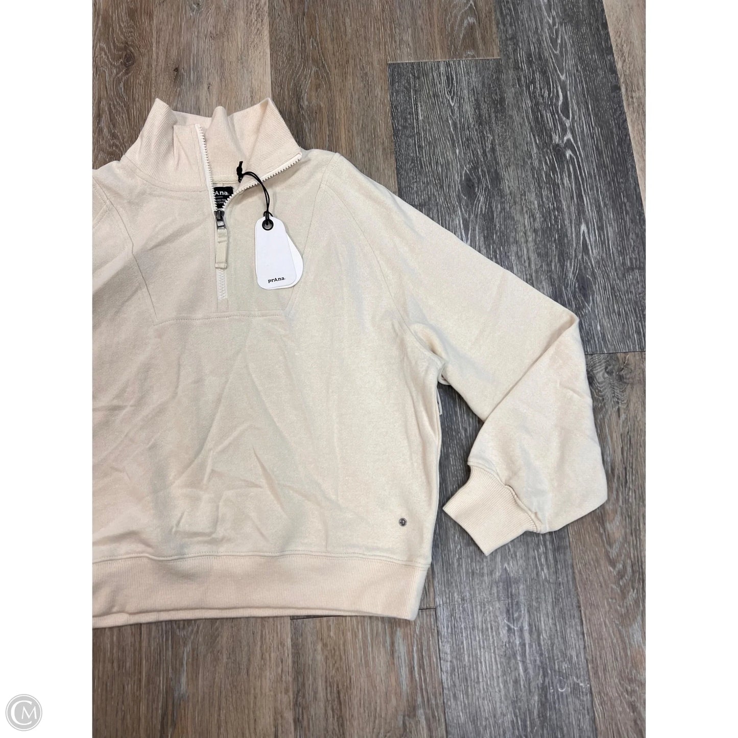 Athletic Sweatshirt Collar By Prana In Cream, Size: S