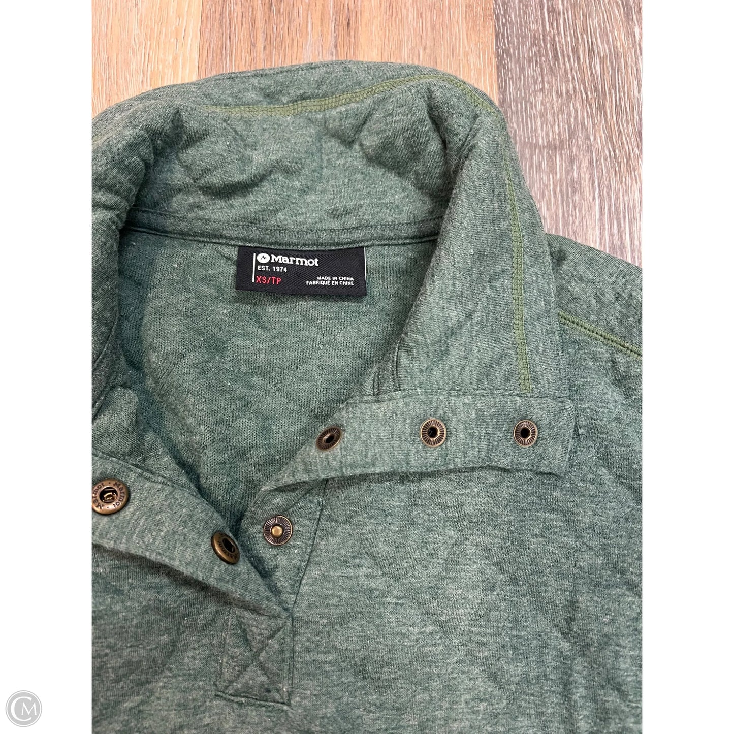 Athletic Sweatshirt Collar By Marmot In Green, Size: Xs