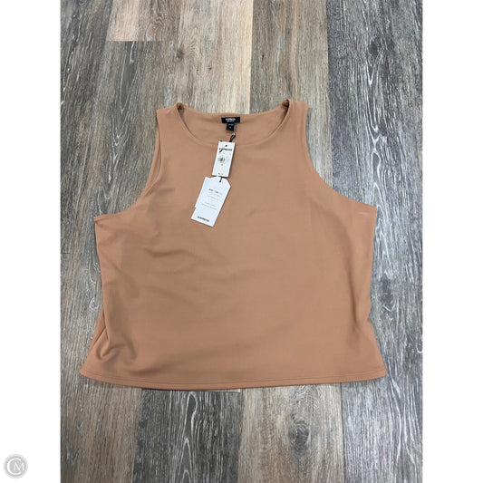 Top Sleeveless By Express In Tan, Size: Xl