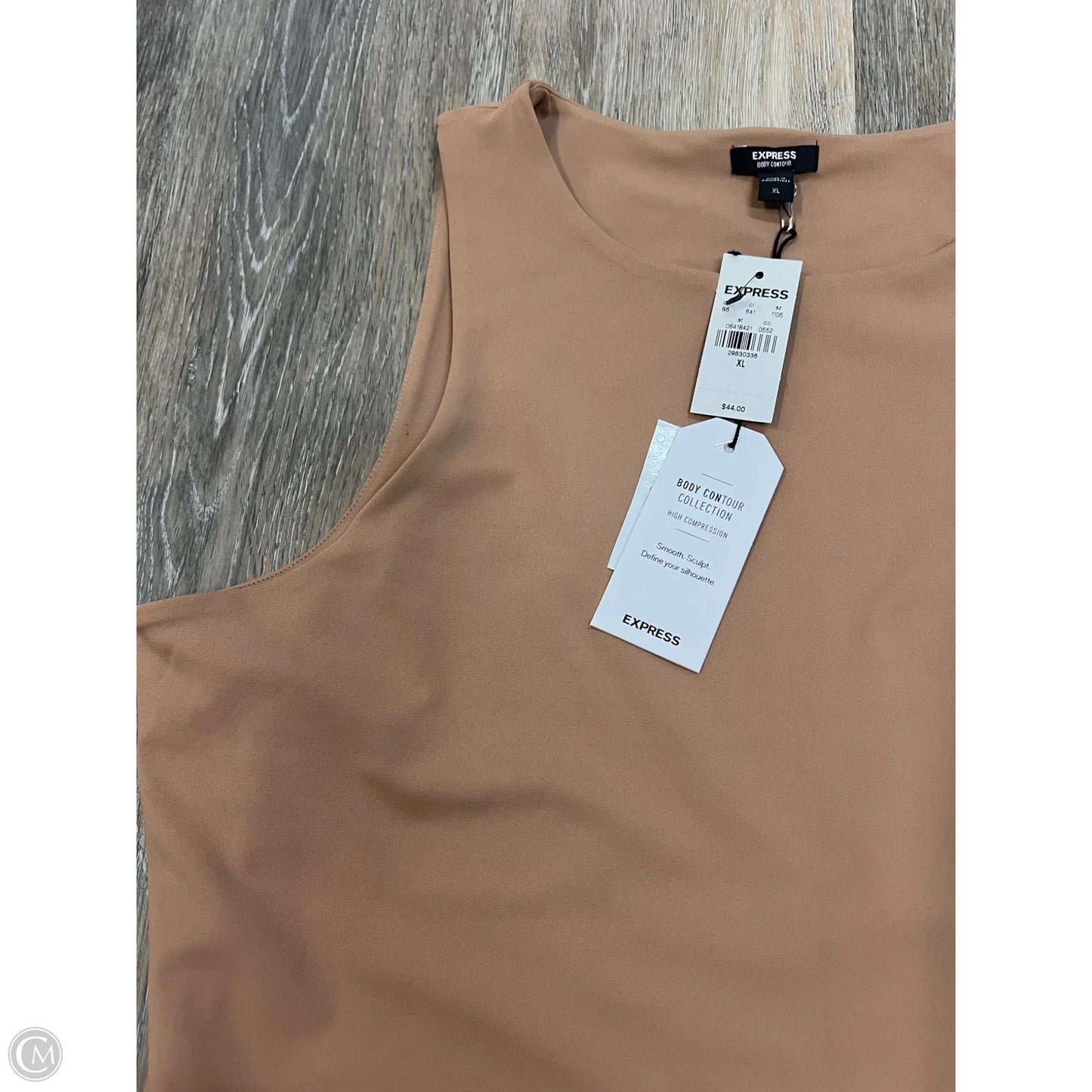 Top Sleeveless By Express In Tan, Size: Xl