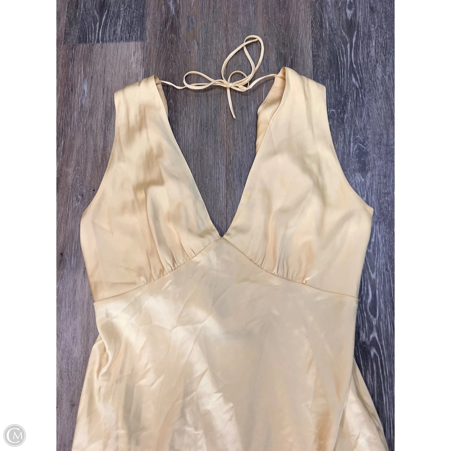 -Dress Party Long By Abercrombie And Fitch In Yellow, Size: Xlp