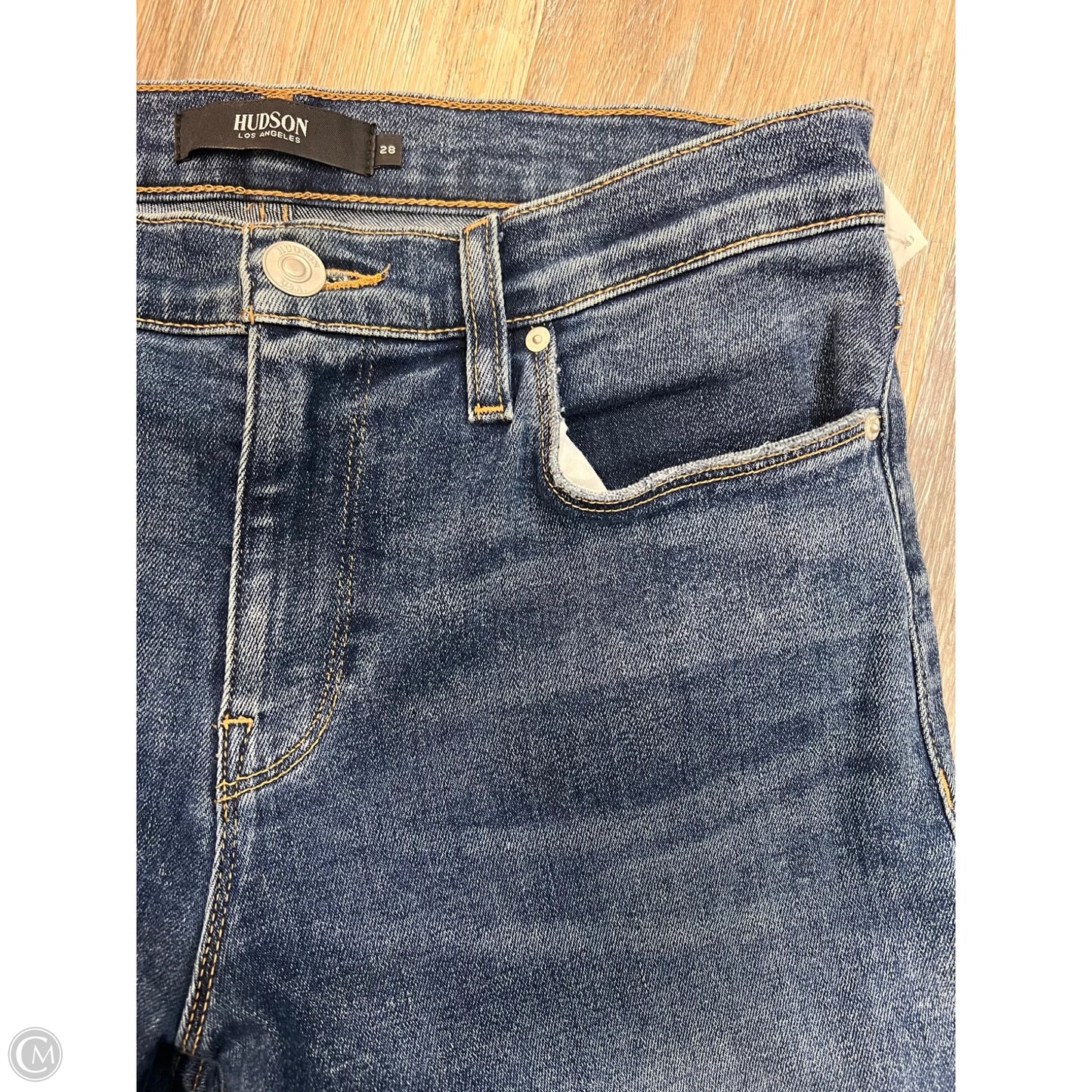Jeans Straight By Hudson In Blue Denim, Size: 6/28