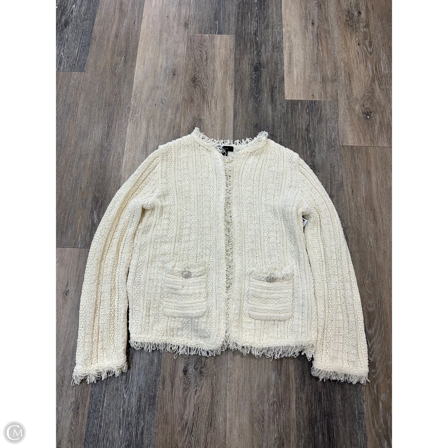 Sweater Cardigan By J. Crew In White, Size: S