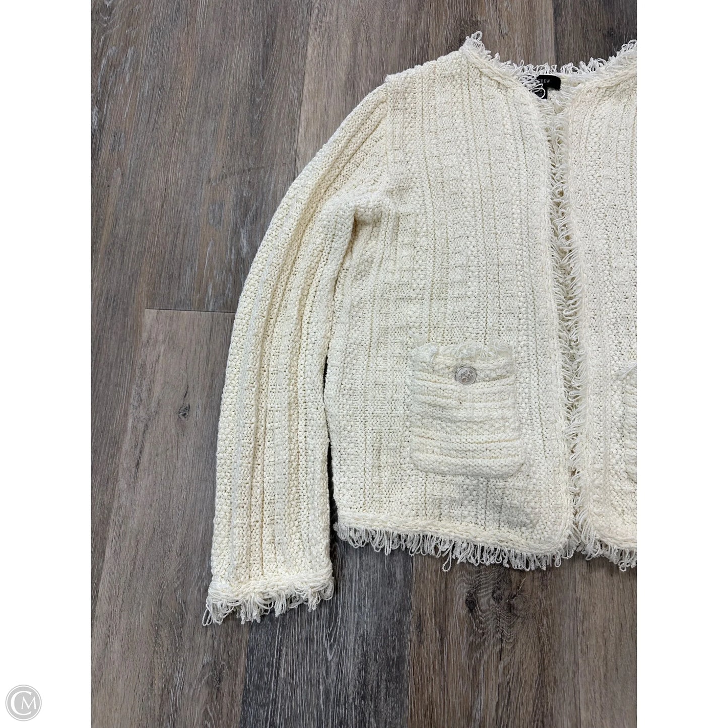 Sweater Cardigan By J. Crew In White, Size: S