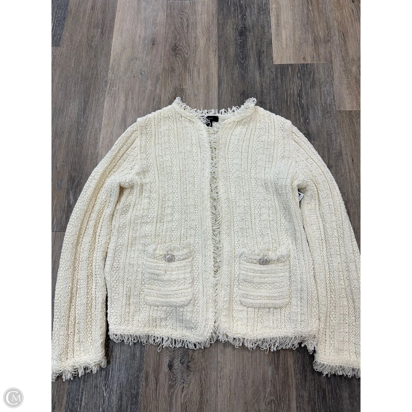 Sweater Cardigan By J. Crew In White, Size: S