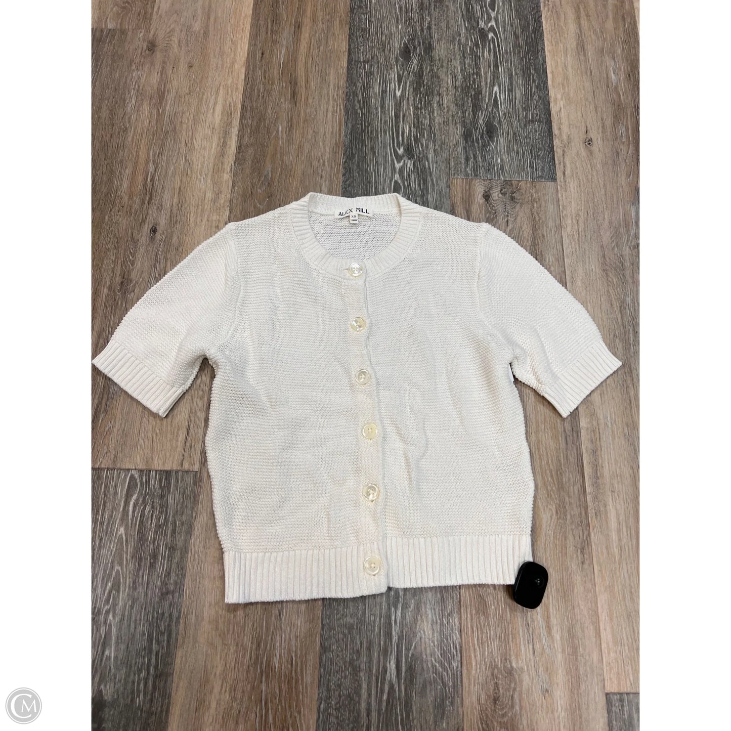 Sweater Short Sleeve By Alex Mill In White, Size: Xs