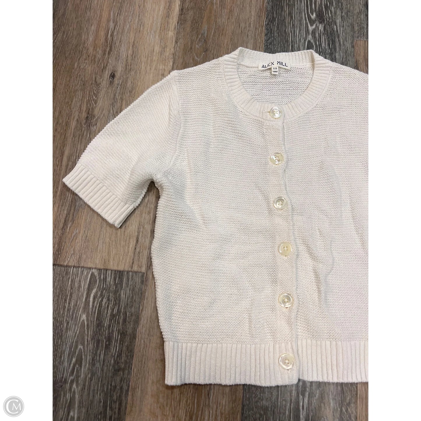 Sweater Short Sleeve By Alex Mill In White, Size: Xs