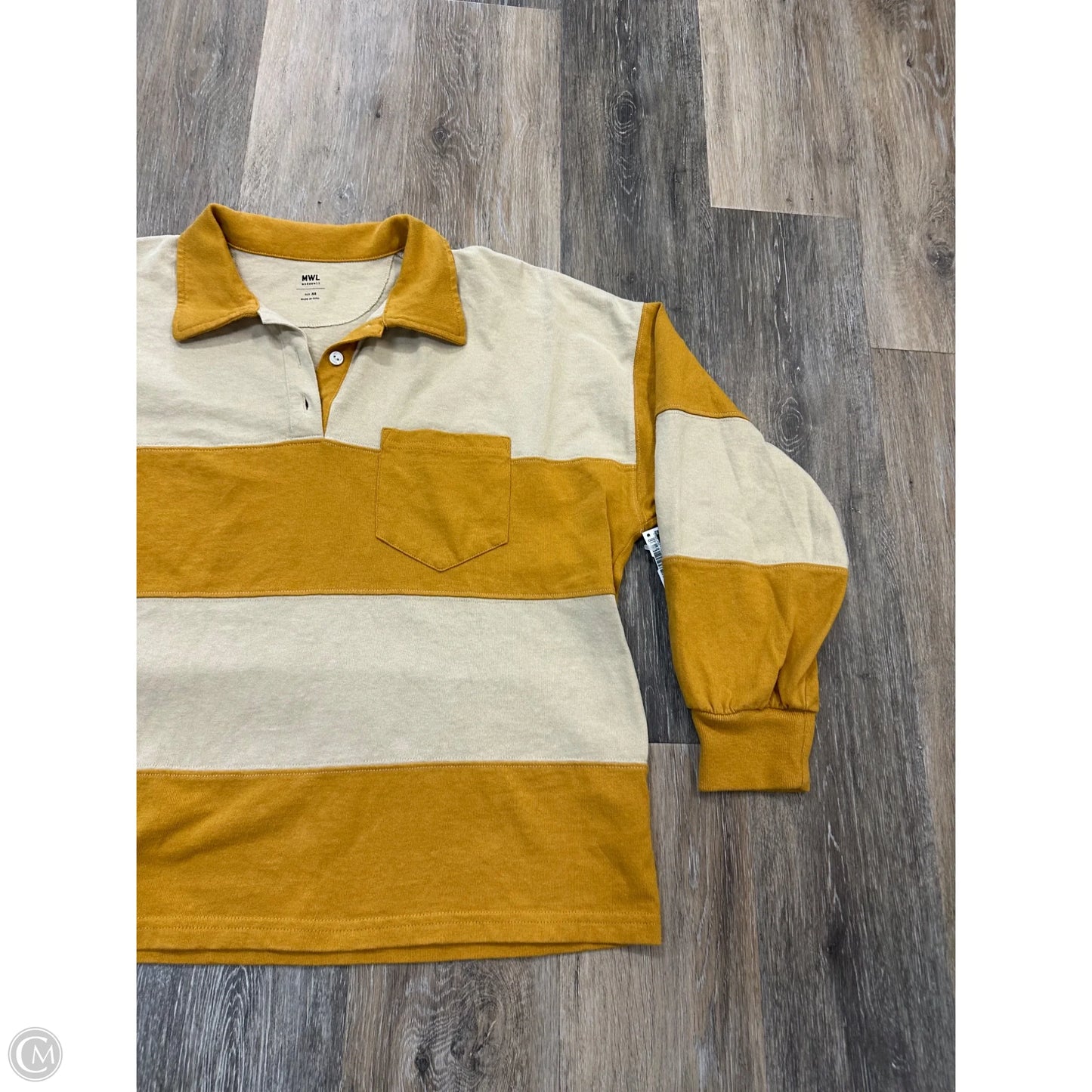 Top Long Sleeve By Madewell In Striped Pattern, Size: Xs