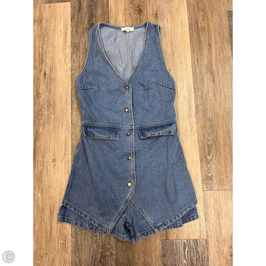 Romper By Promesa In Blue Denim, Size: S