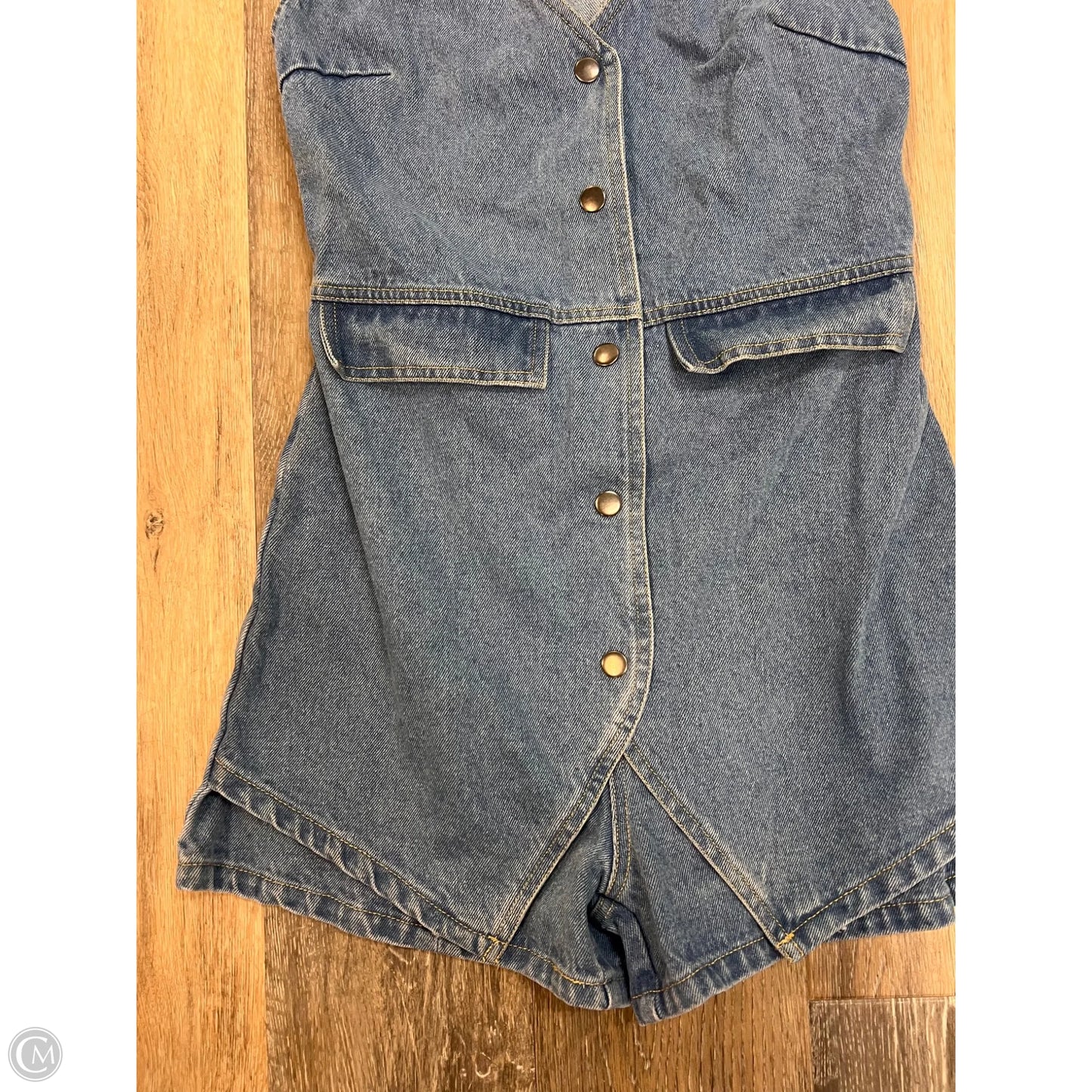 Romper By Promesa In Blue Denim, Size: S