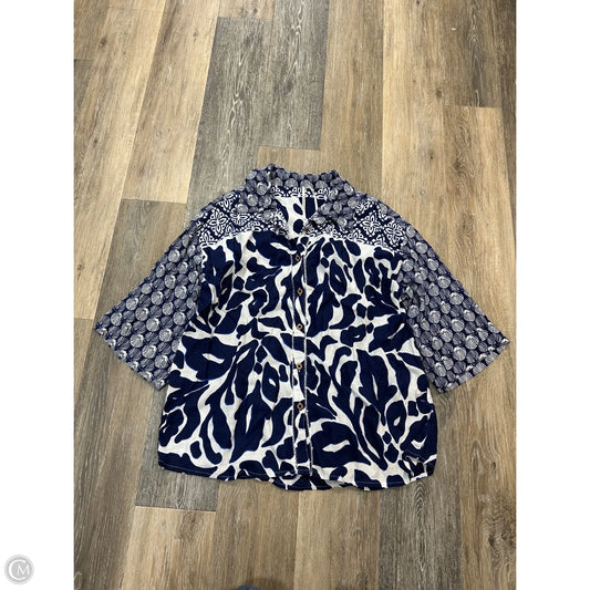 Blouse Long Sleeve By Anthropologie In Blue, Size: S