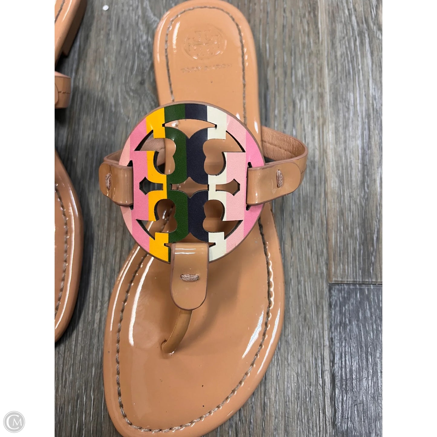 Sandals Designer By Tory Burch In Rainbow Print, Size: 7