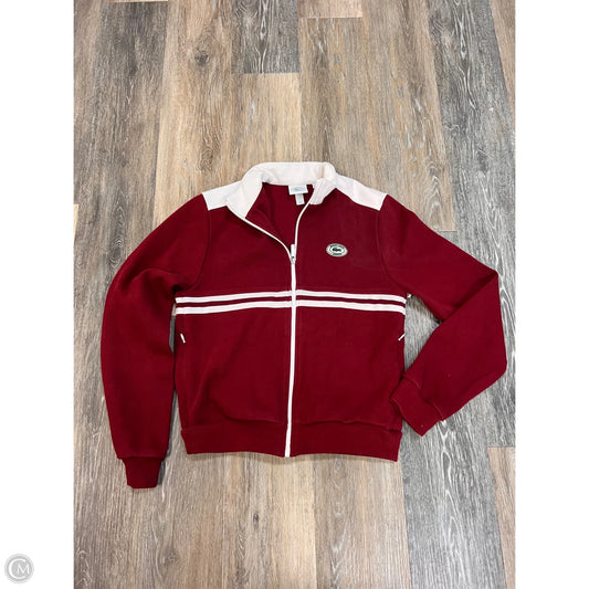 Athletic Jacket By Lacoste In Red, Size: S