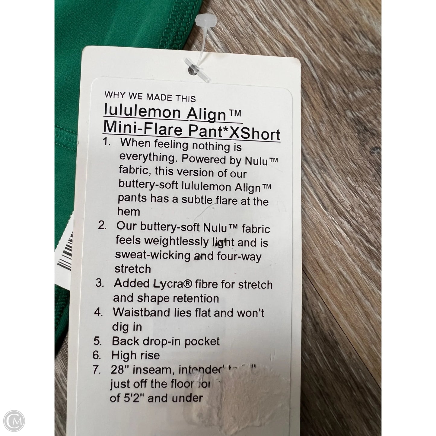 Athletic Pants By Lululemon In Green, Size: 6p (x-short)