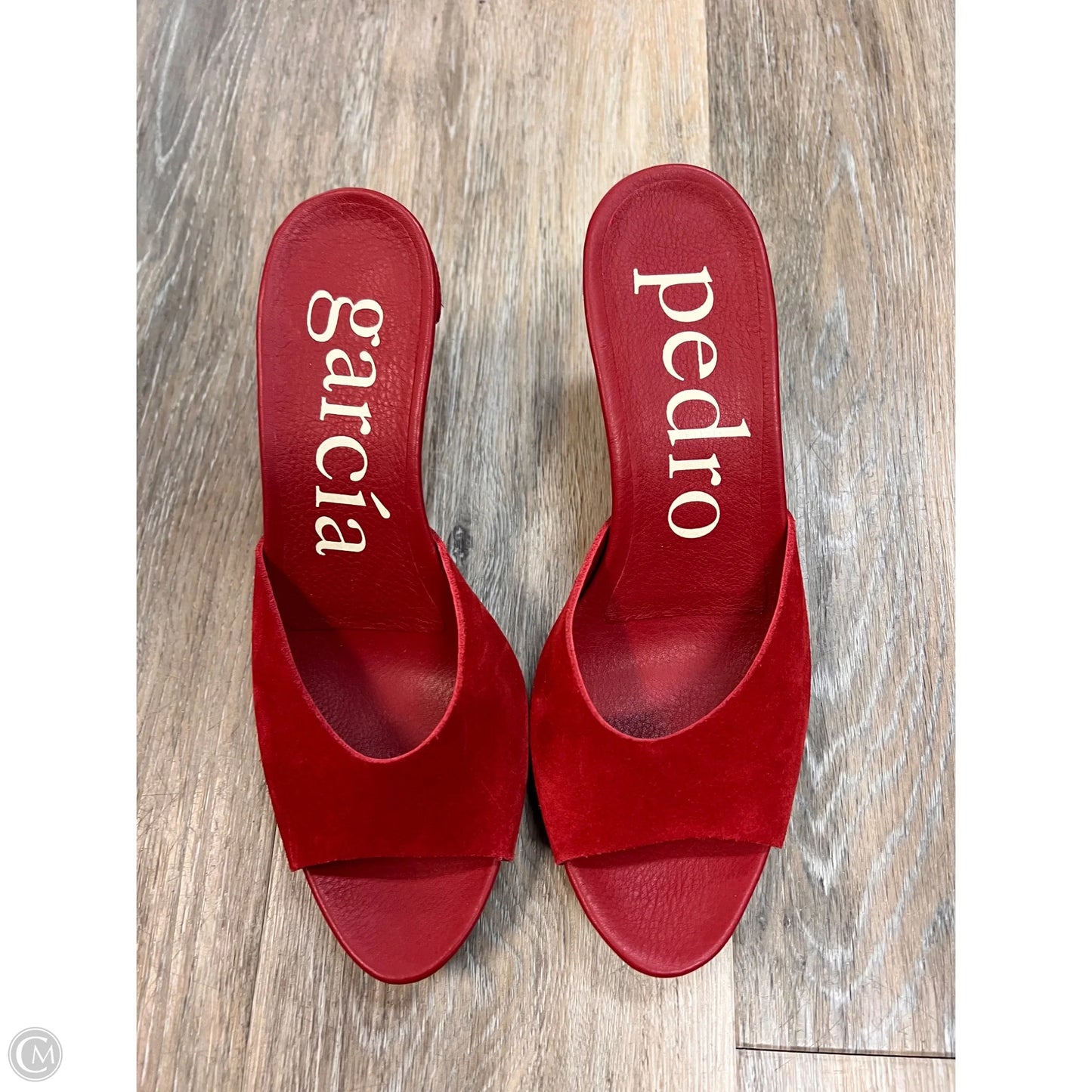 Sandals Heels Designer By Pedro Garcia In Red, Size: 8/38