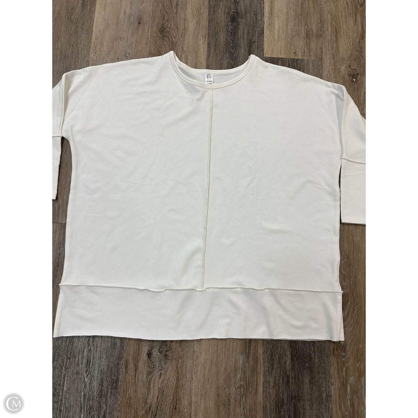 Athletic Sweatshirt Crewneck By Spanx In White, Size: L