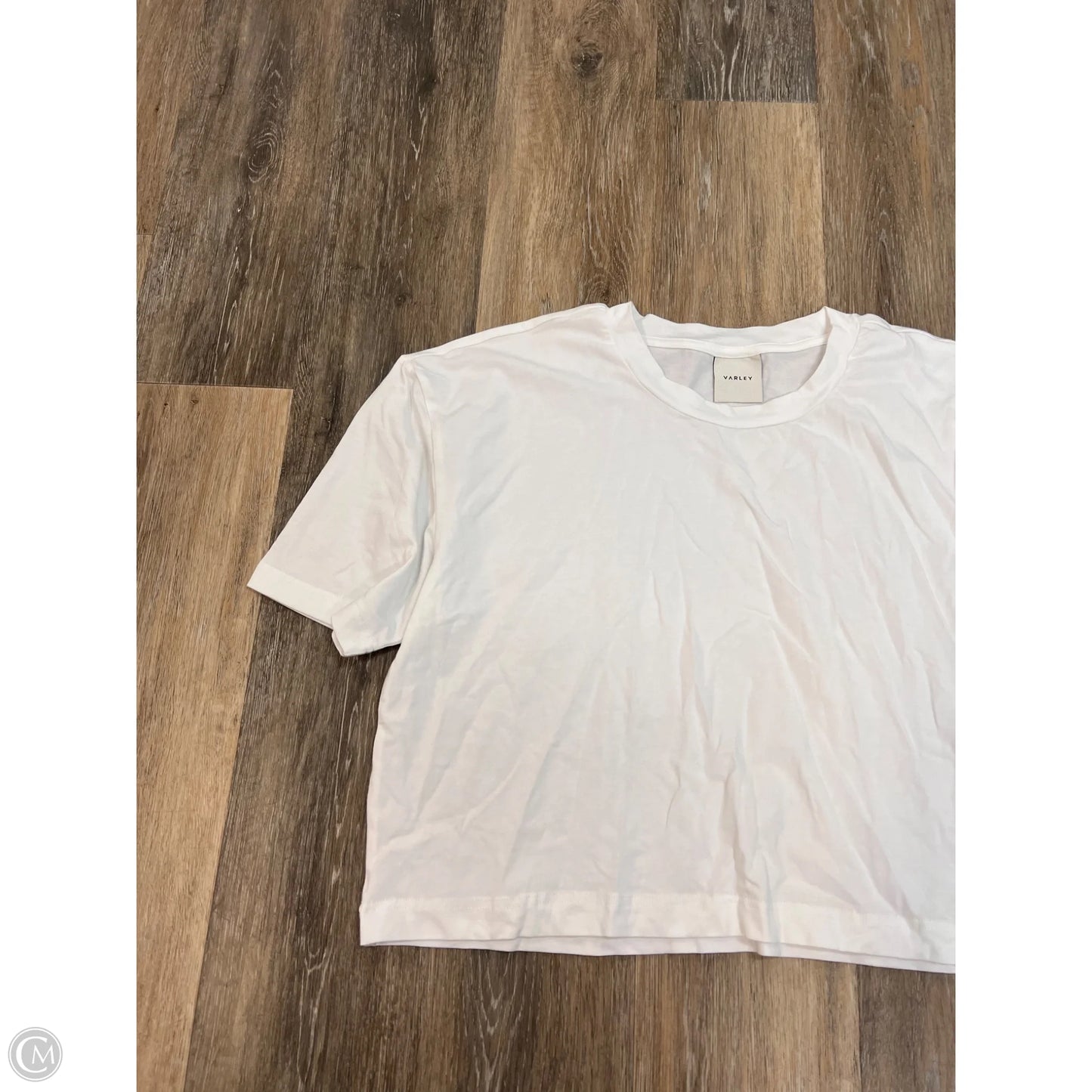 Athletic Top Short Sleeve By Varley In White, Size: Xl