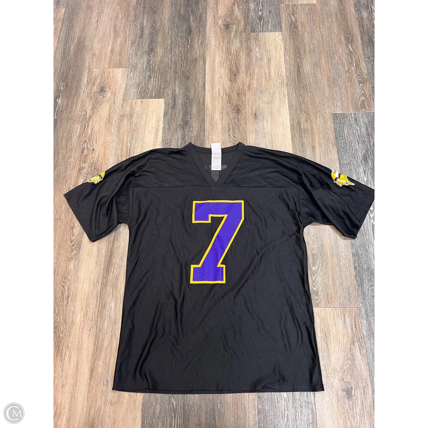 Athletic Top Short Sleeve By Nfl In Black, Size: L