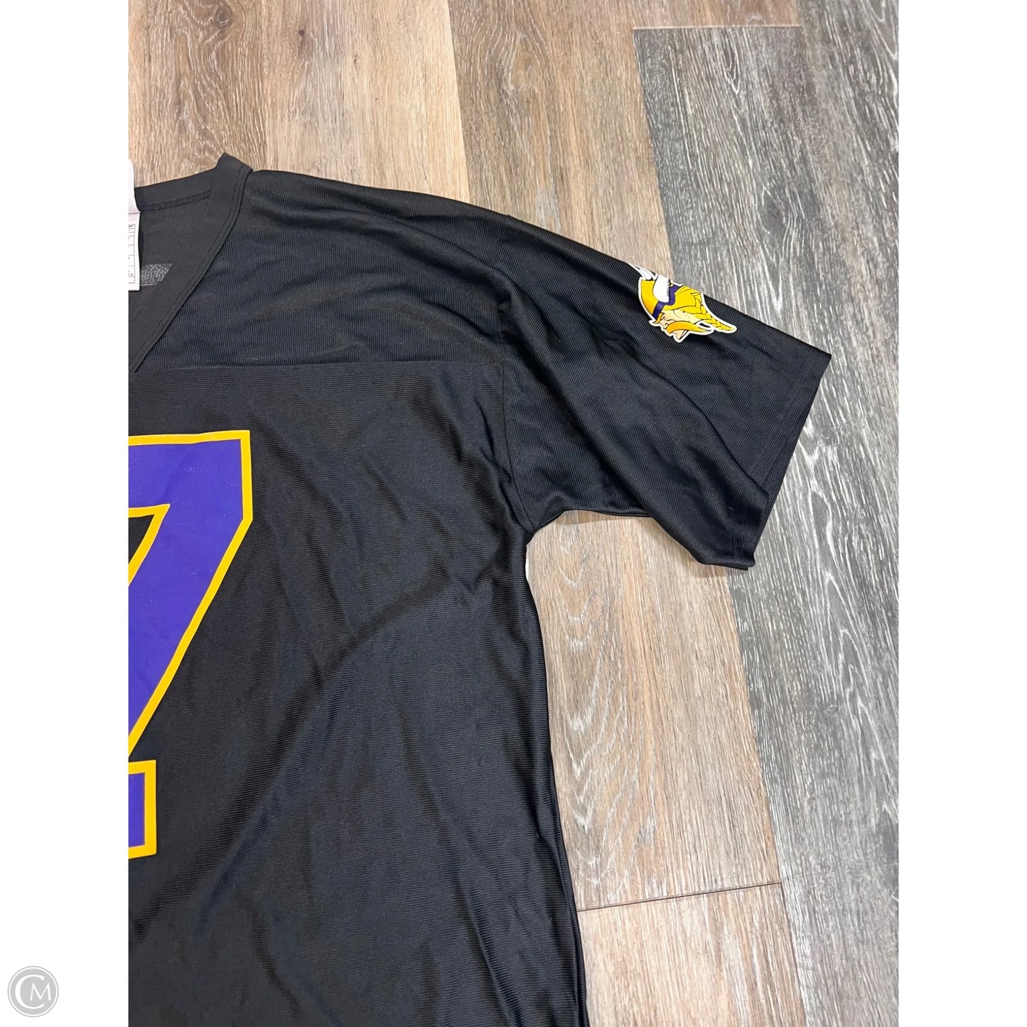 Athletic Top Short Sleeve By Nfl In Black, Size: L