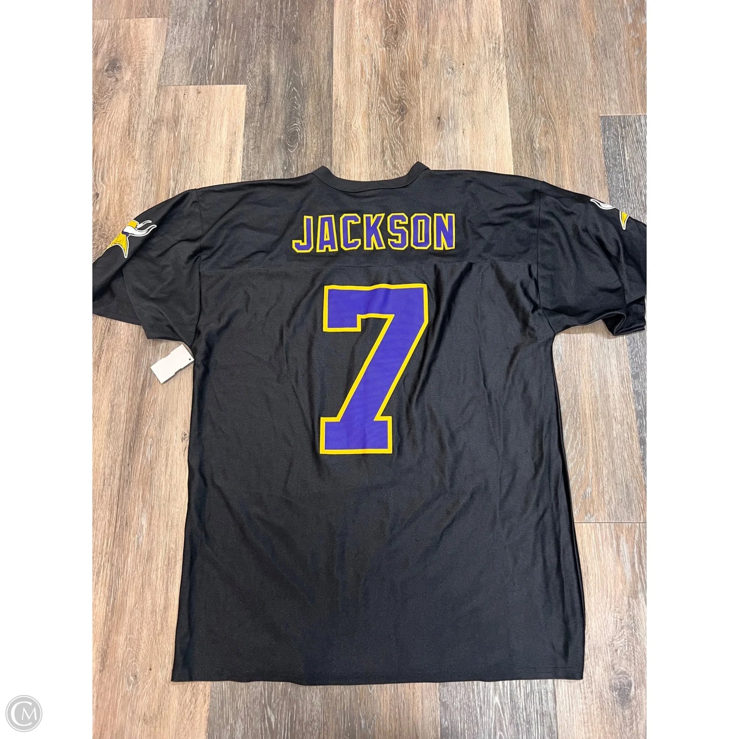 Athletic Top Short Sleeve By Nfl In Black, Size: L