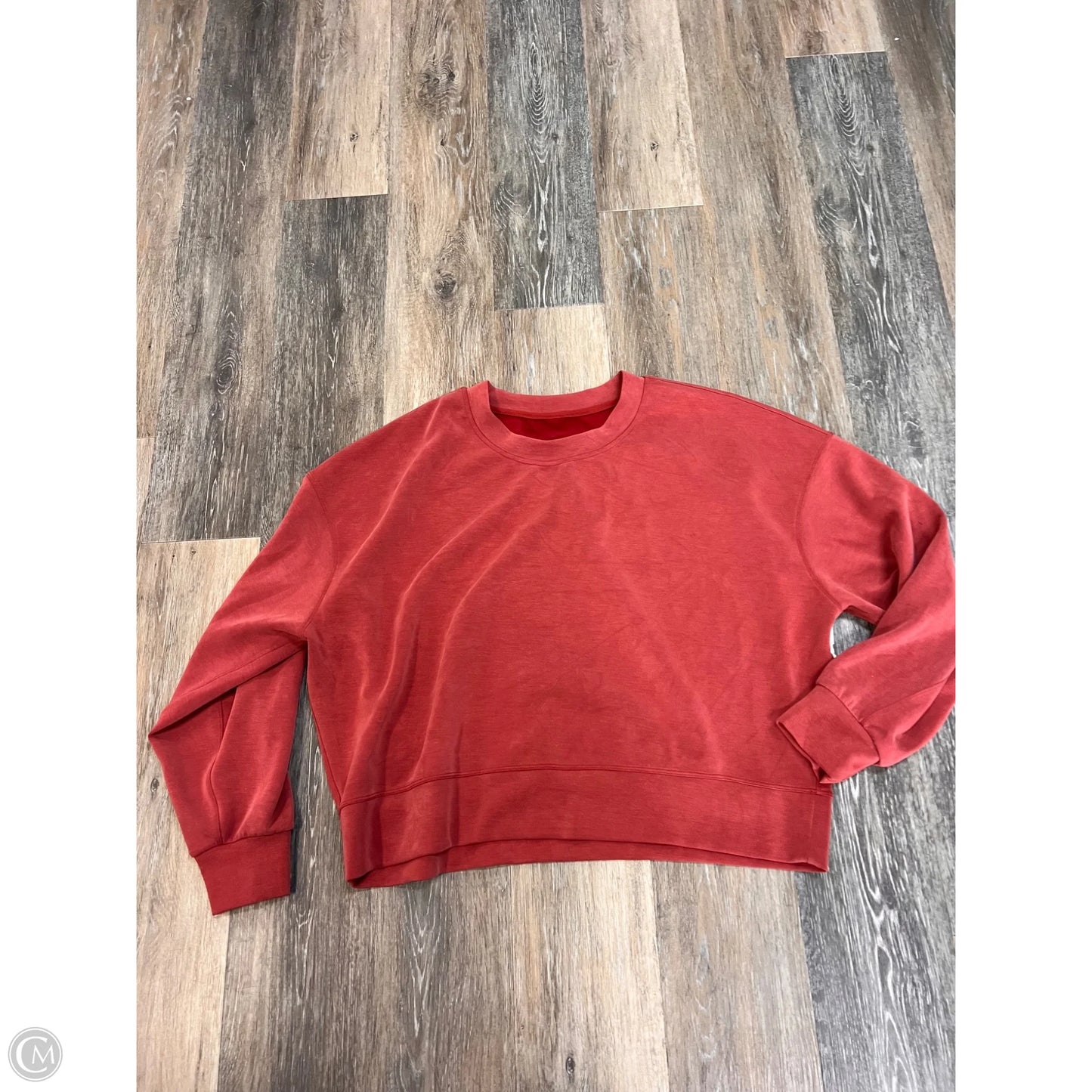 Athletic Sweatshirt Collar By Lululemon In Orange, Size: 14