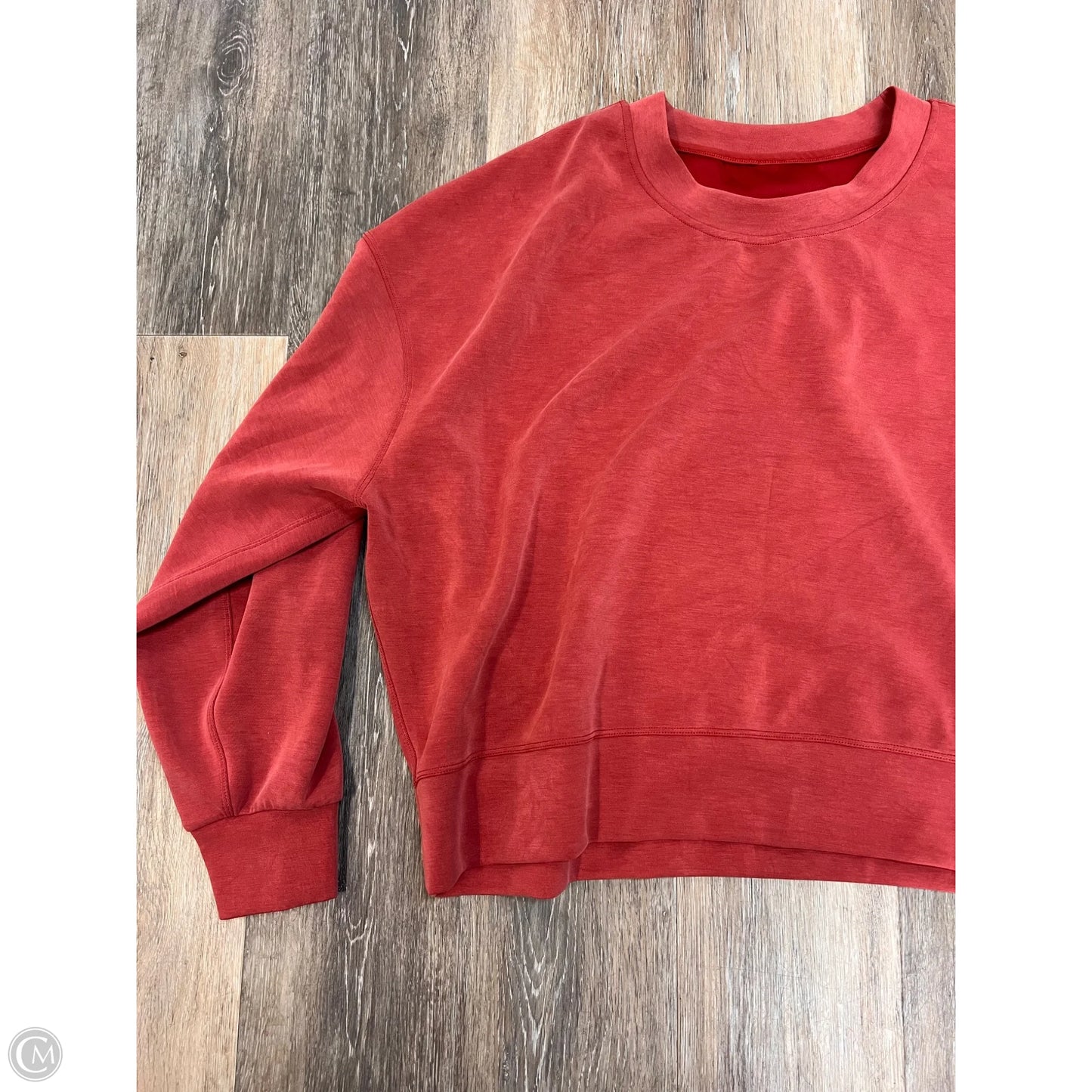 Athletic Sweatshirt Collar By Lululemon In Orange, Size: 14