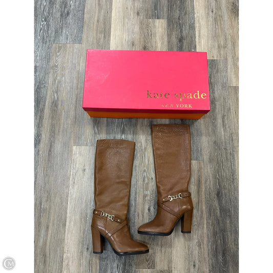 Boots Designer By Kate Spade In Brown, Size: 8