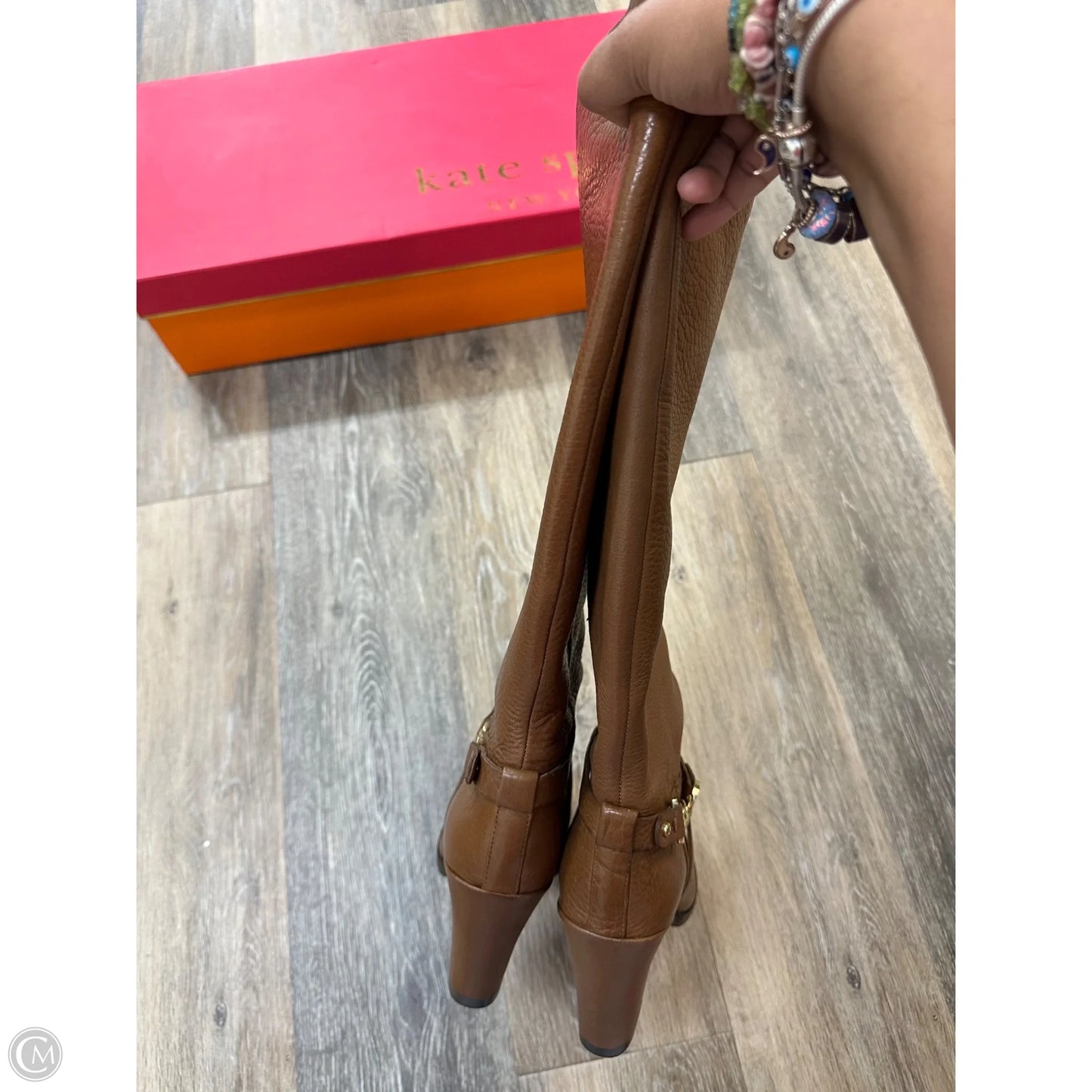 Boots Designer By Kate Spade In Brown, Size: 8