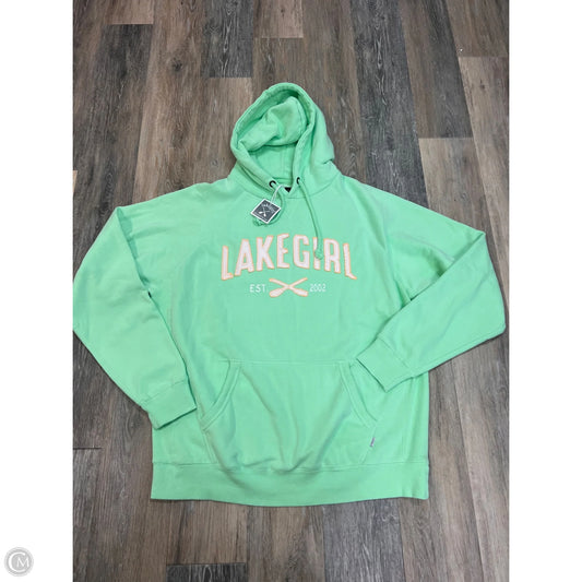 Athletic Sweatshirt Hoodie By Lakegirl In Green, Size: Xl