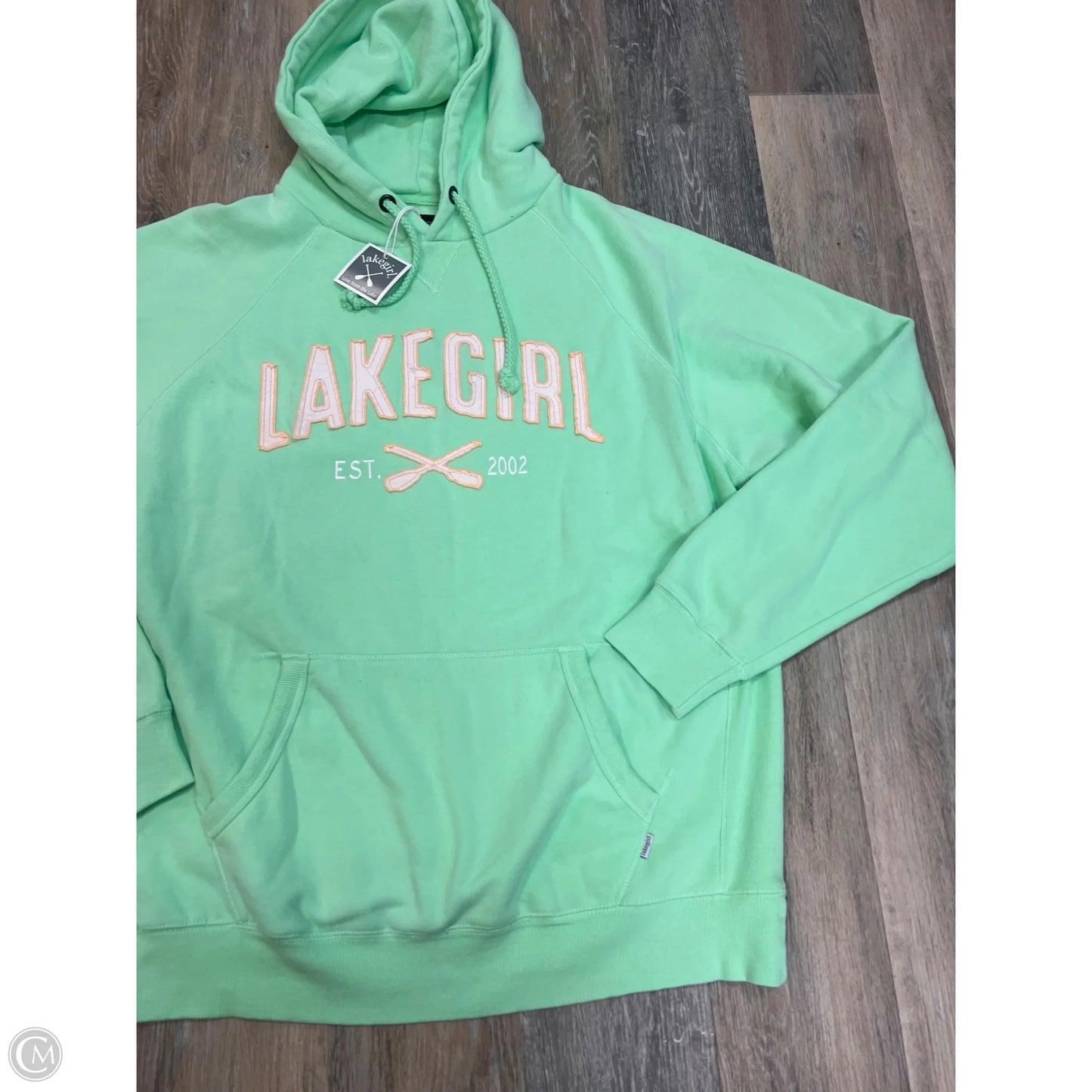 Athletic Sweatshirt Hoodie By Lakegirl In Green, Size: Xl