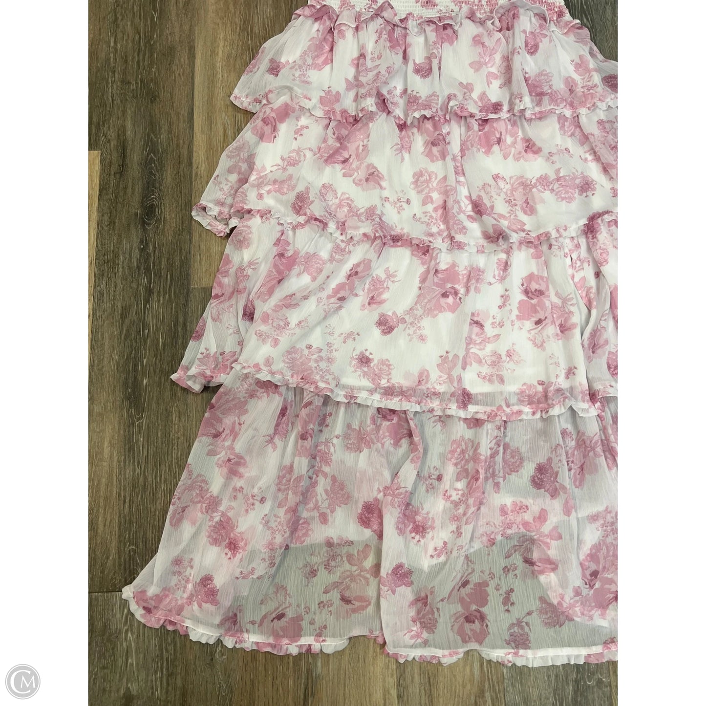 Dress Casual Maxi By Arula In Pink & White, Size: 1x