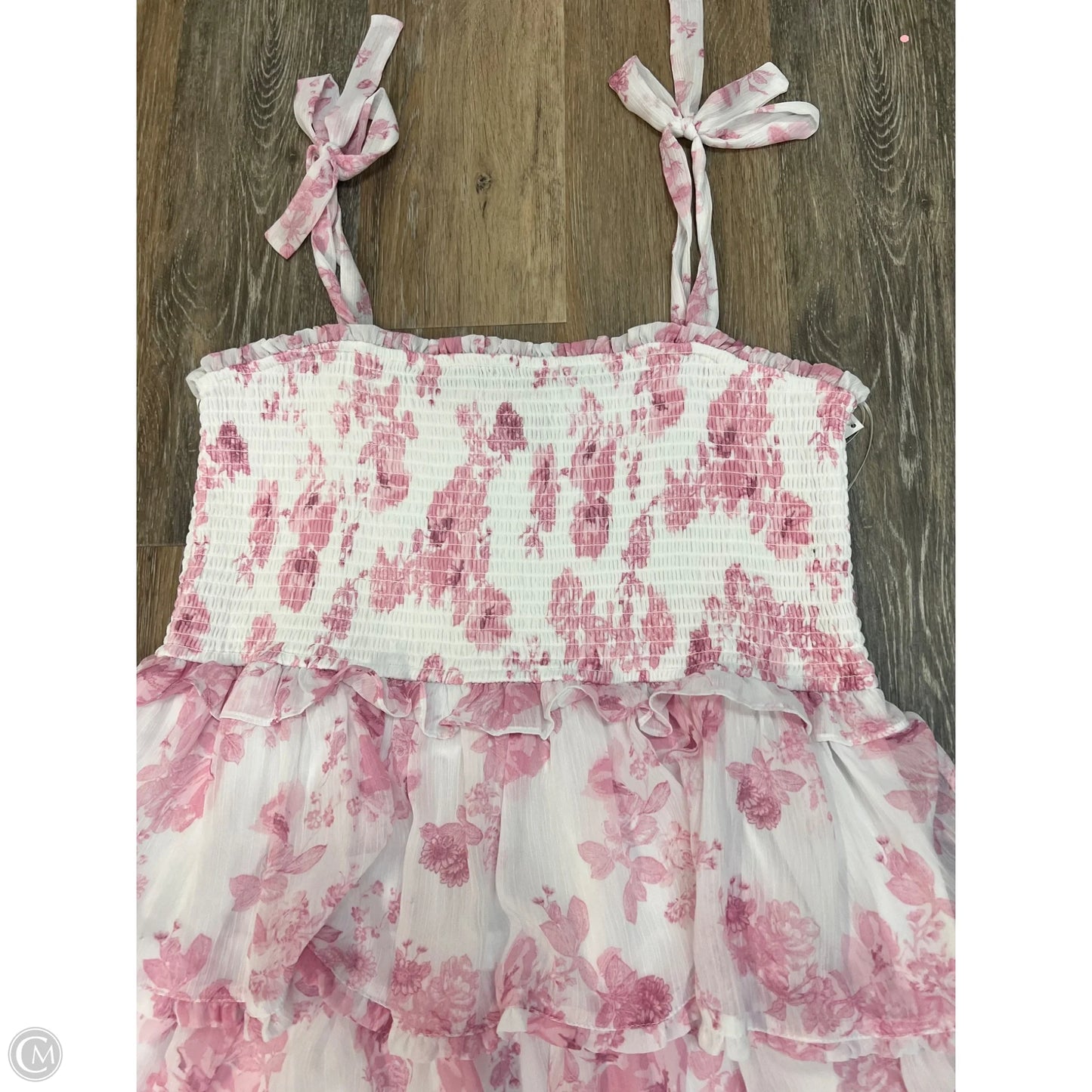 Dress Casual Maxi By Arula In Pink & White, Size: 1x